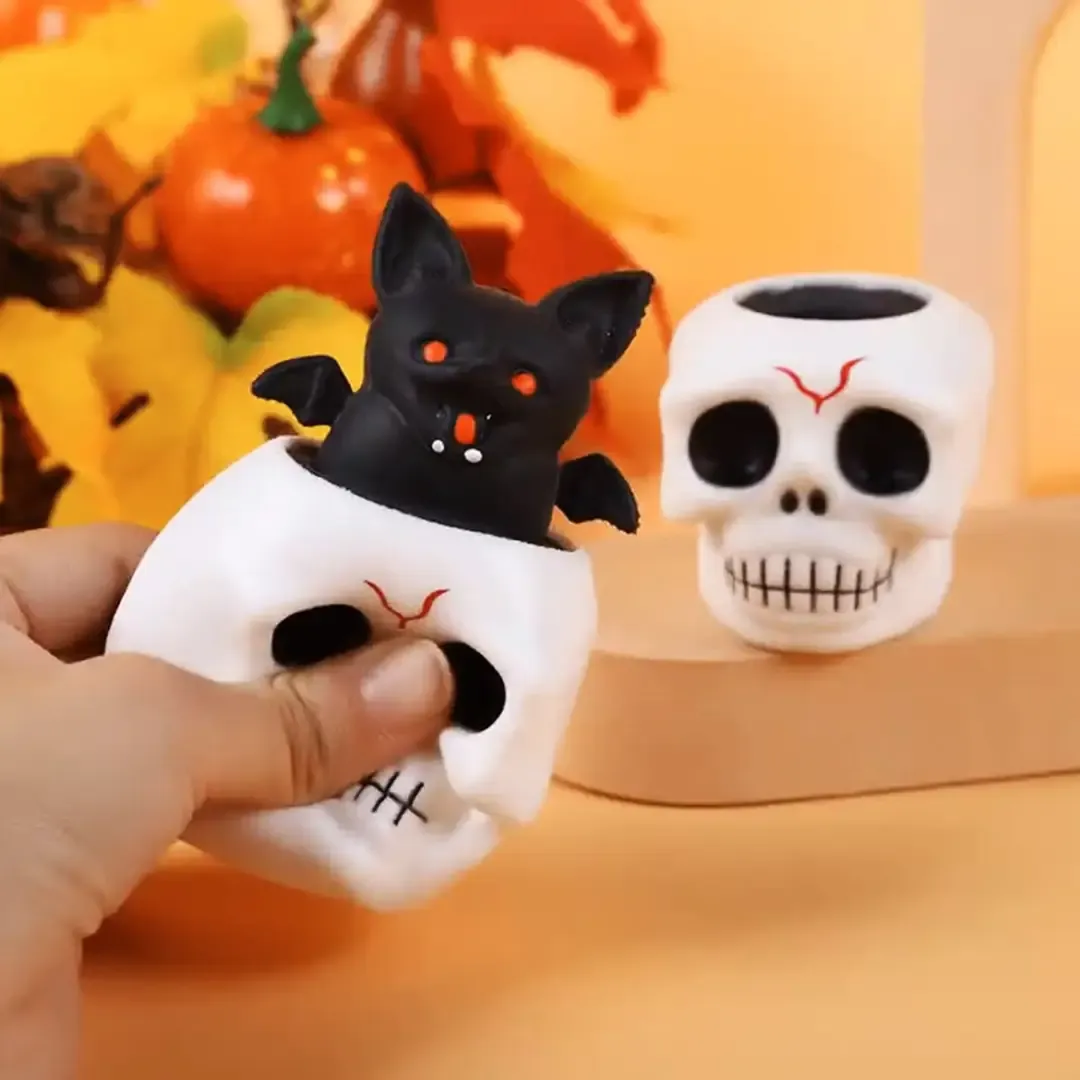 Bat Skull Halloween Squish Toy 