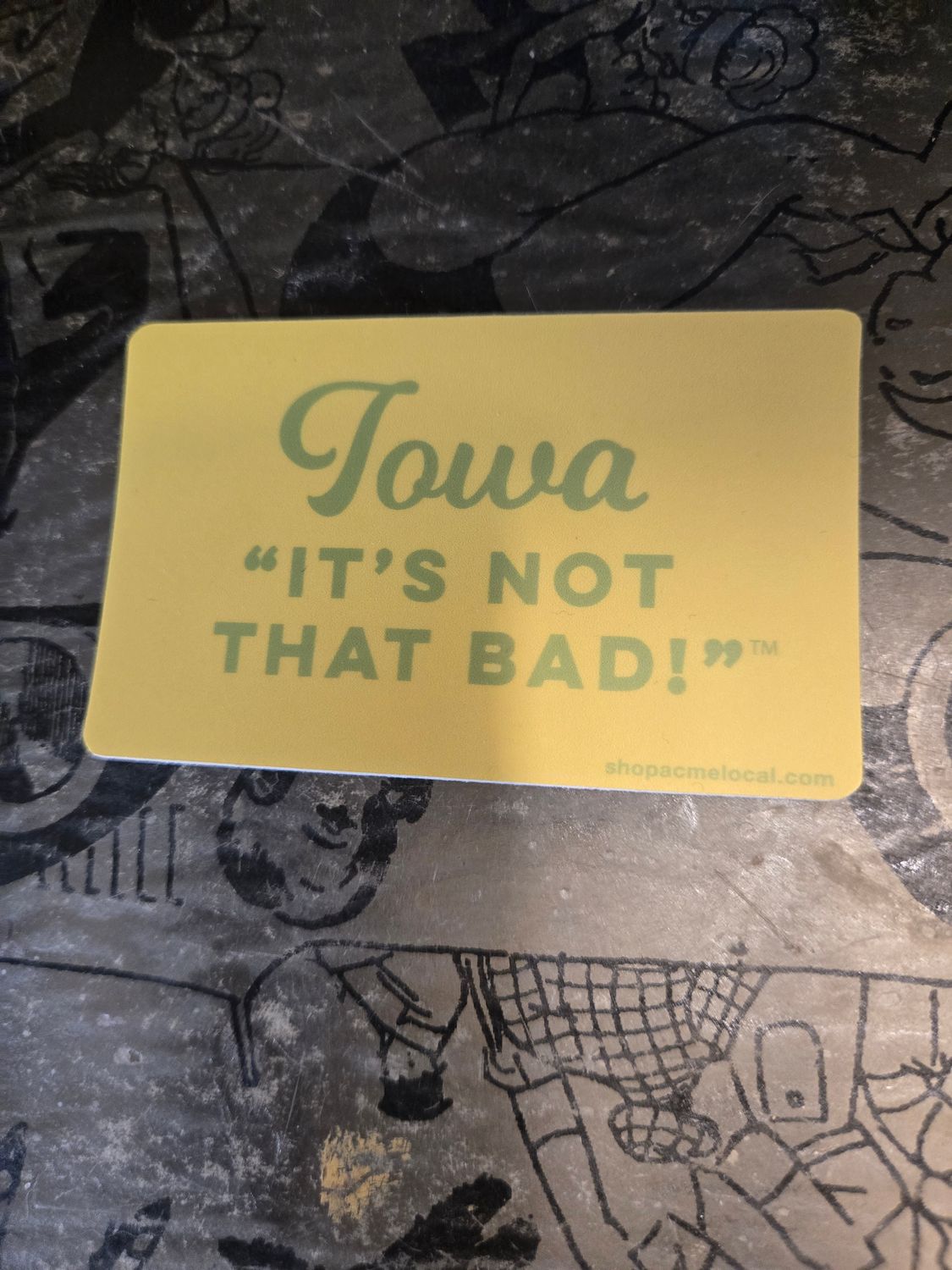 Iowa It's Not That Bad (Yellow &amp; Green) Sticker