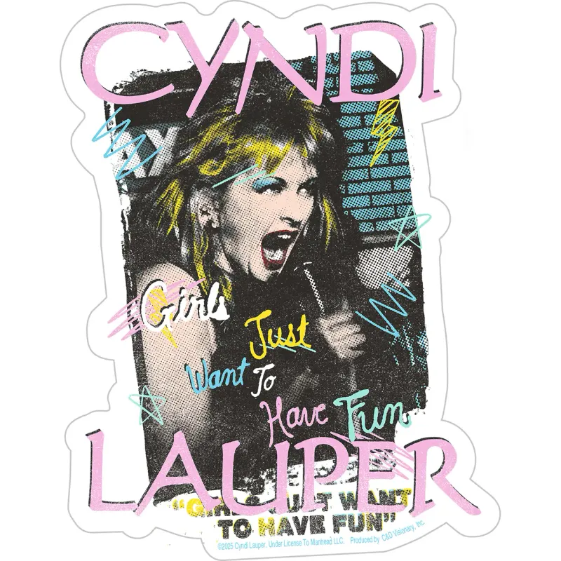 Cyndi Lauper Girls Just Want To Have Fun Sticker