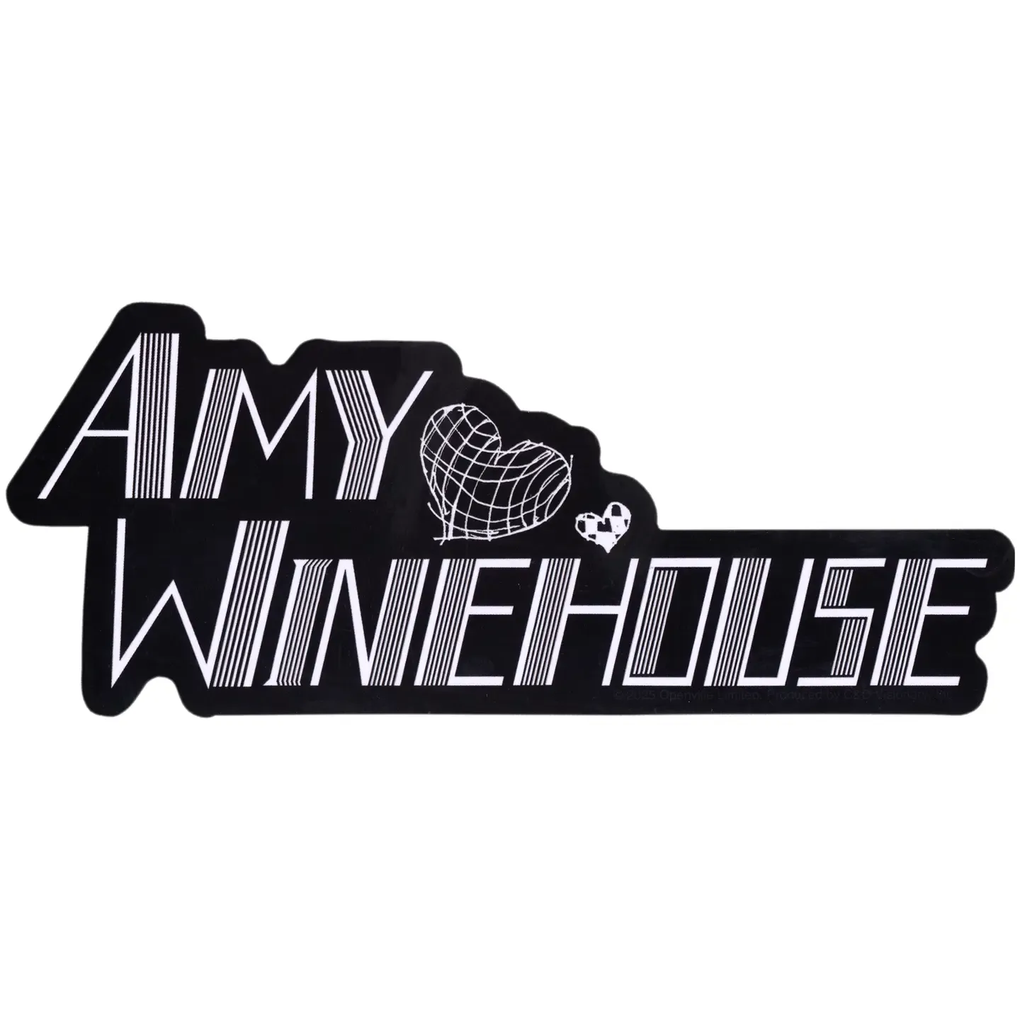 Amy Winehouse Hearts Logo Sticker