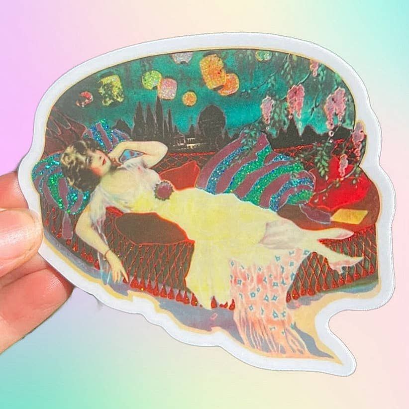 Lady Reclining Sticker