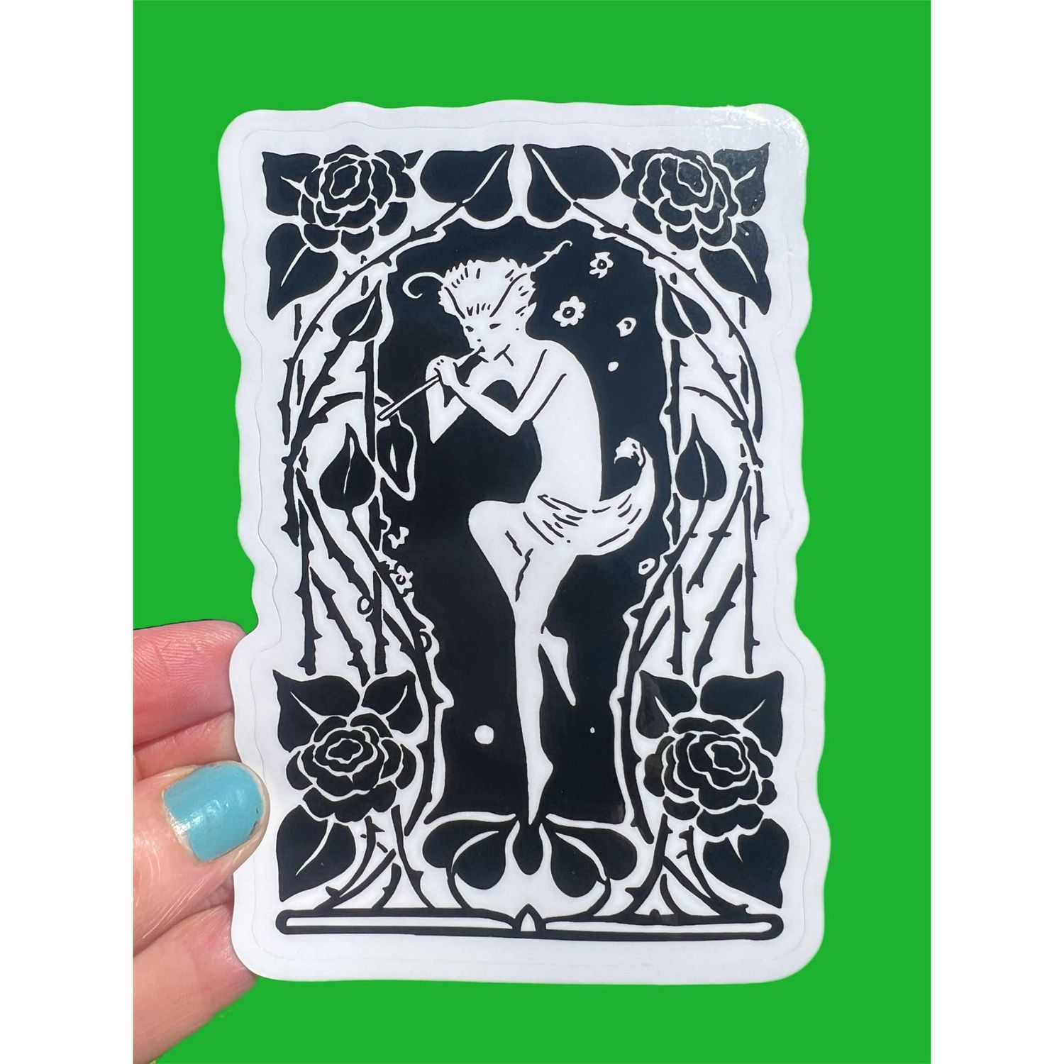 Pan Playing His Flute Sticker