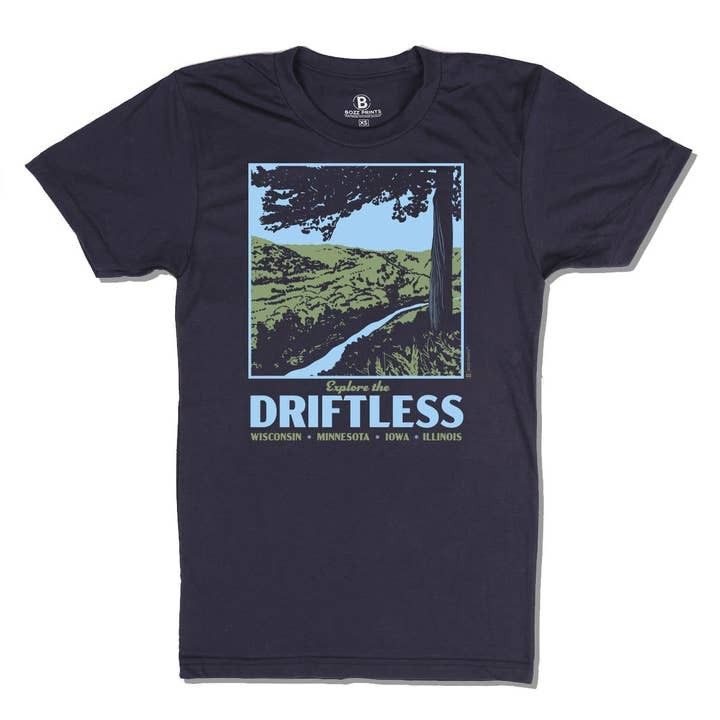 Explore The Driftless Unisex T-Shirt - Navy
