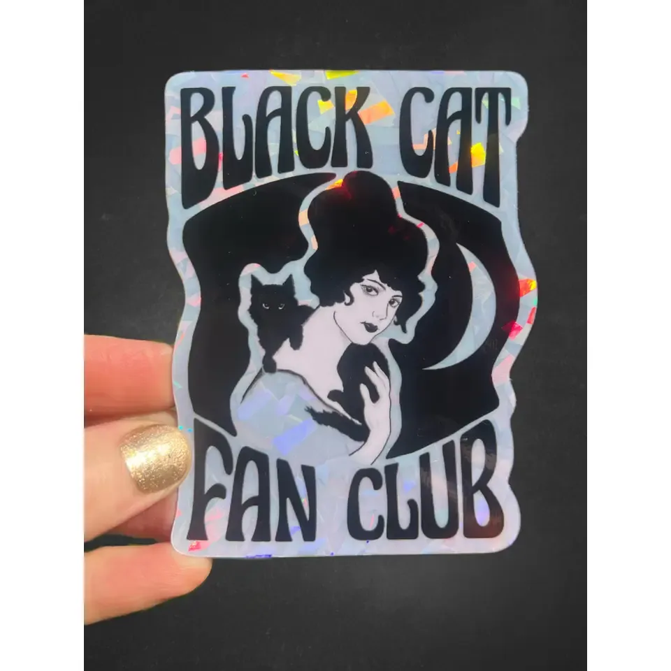 Black Cat Fan Club Sticker
