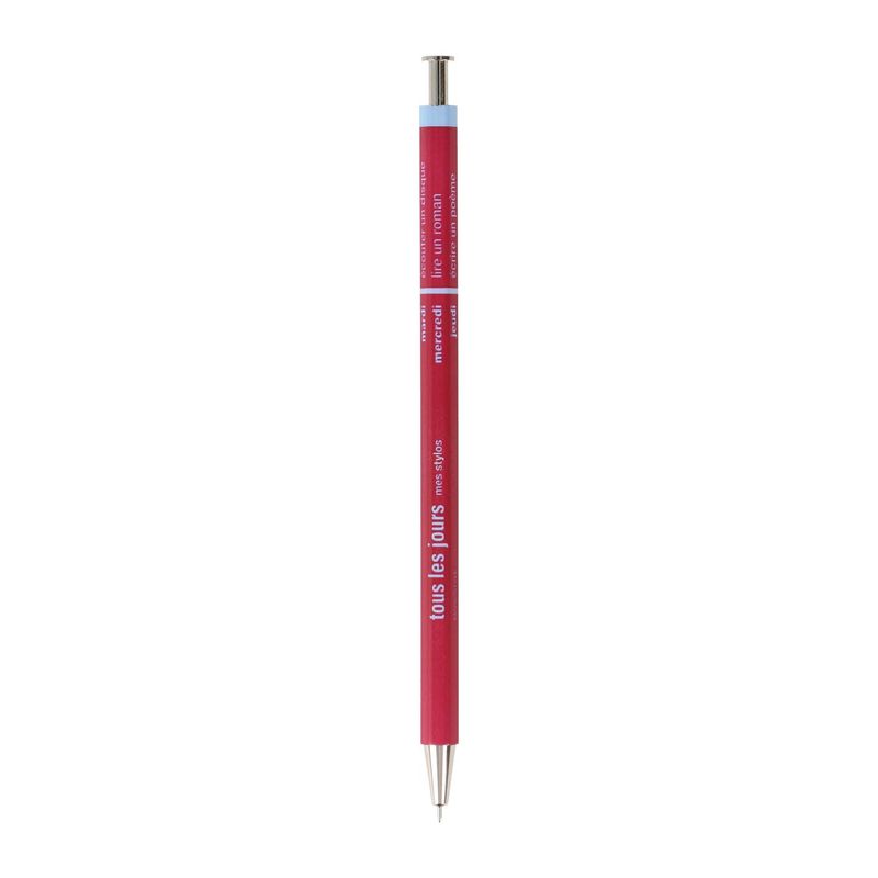 Japanese Wooden Ballpoint Pen Red Wine  0.5mm 