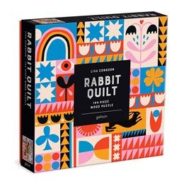 Lisa Congdon Rabbit Quilt 144 Piece Wooden Puzzle