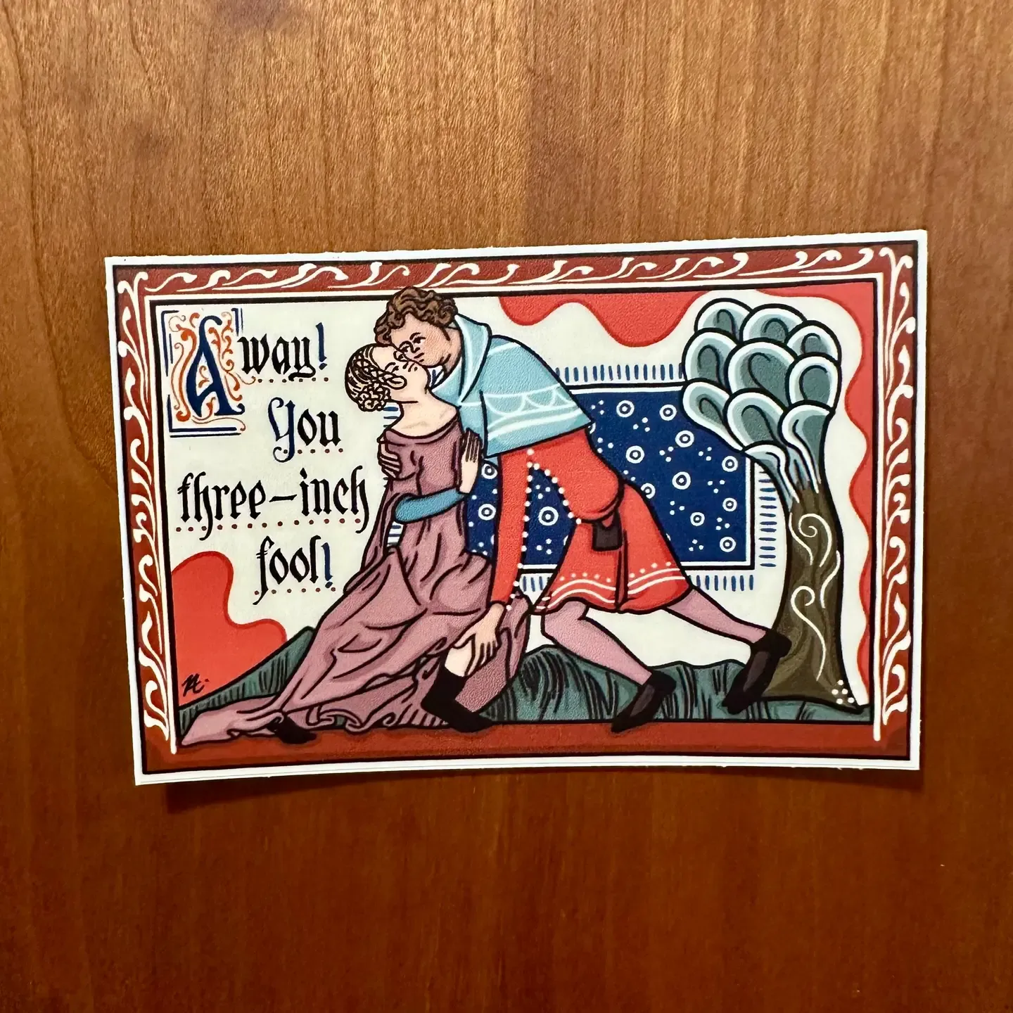 Three-Inch Fool Shakespeare Sticker