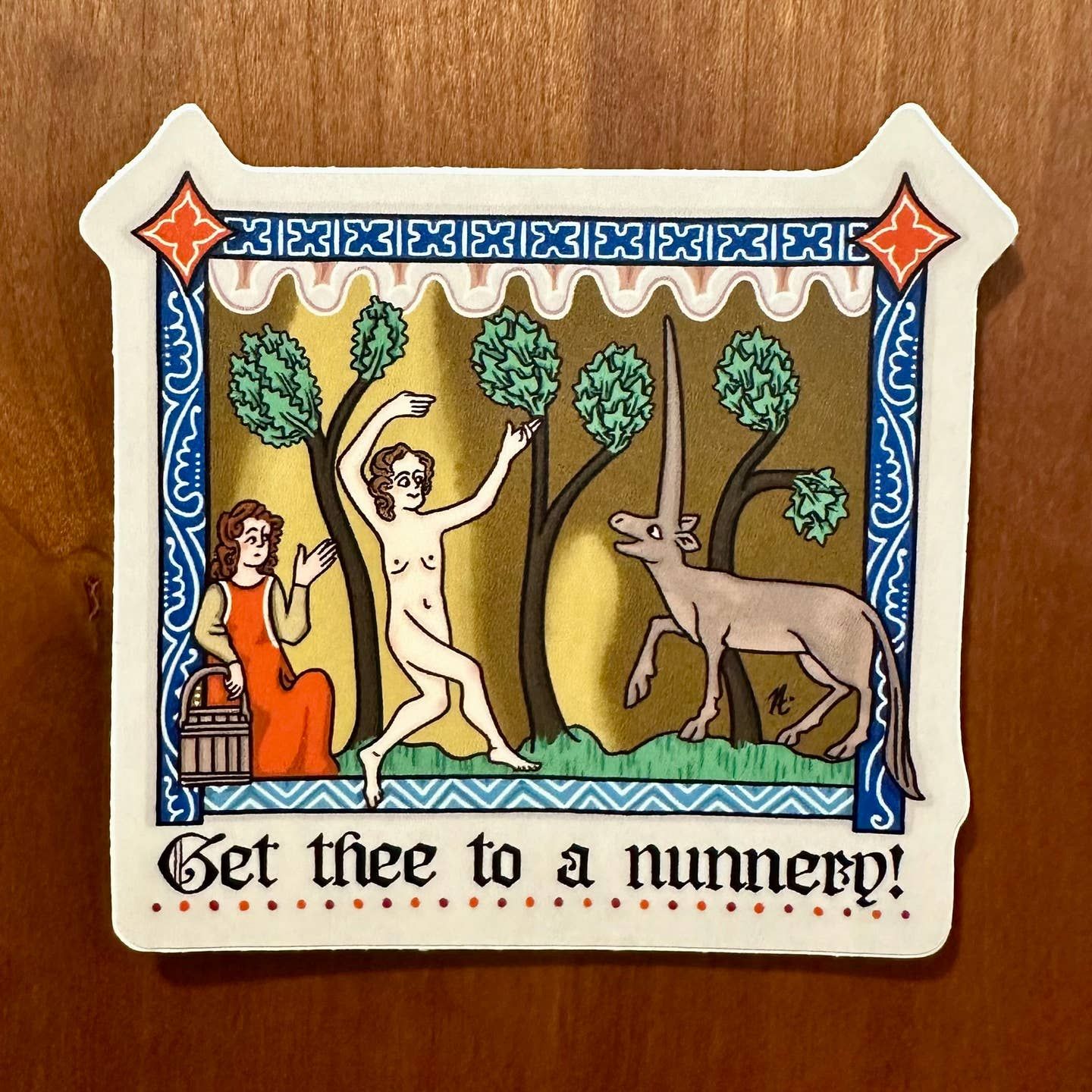 A Nunnery (Shakespeare Medieval Sticker)