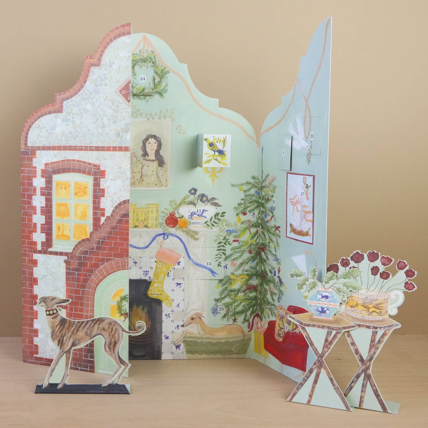 Festive Dutch Gable Advent Calendar