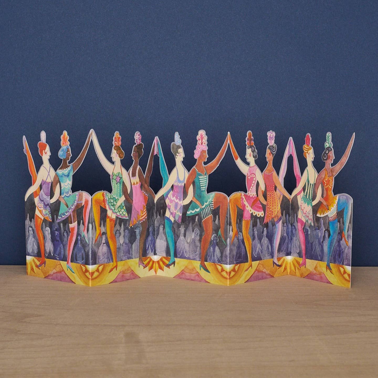 Cabaret Dancers Die Cut Card