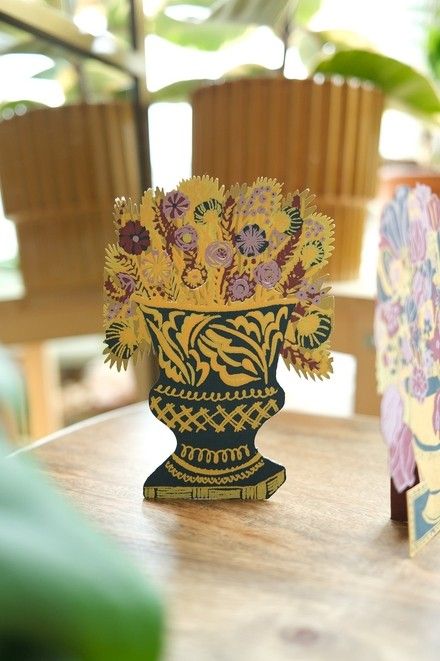 Navy Vase Bloomsbury Card