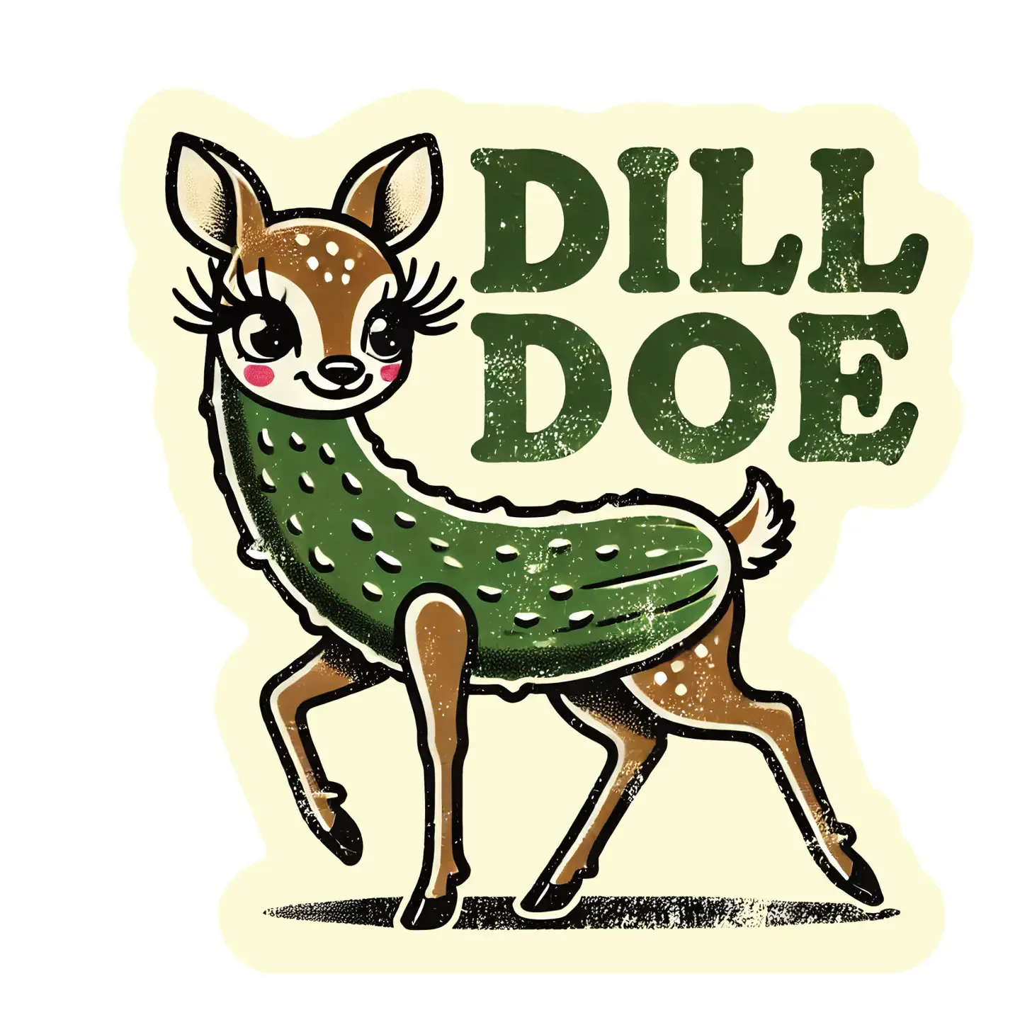 Deer Pun Sticker