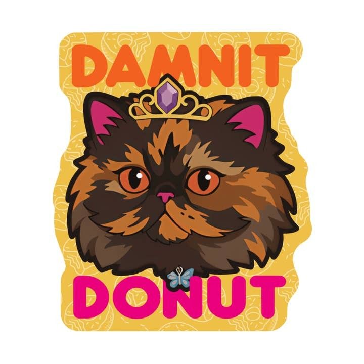 Damnit Donut Sticker