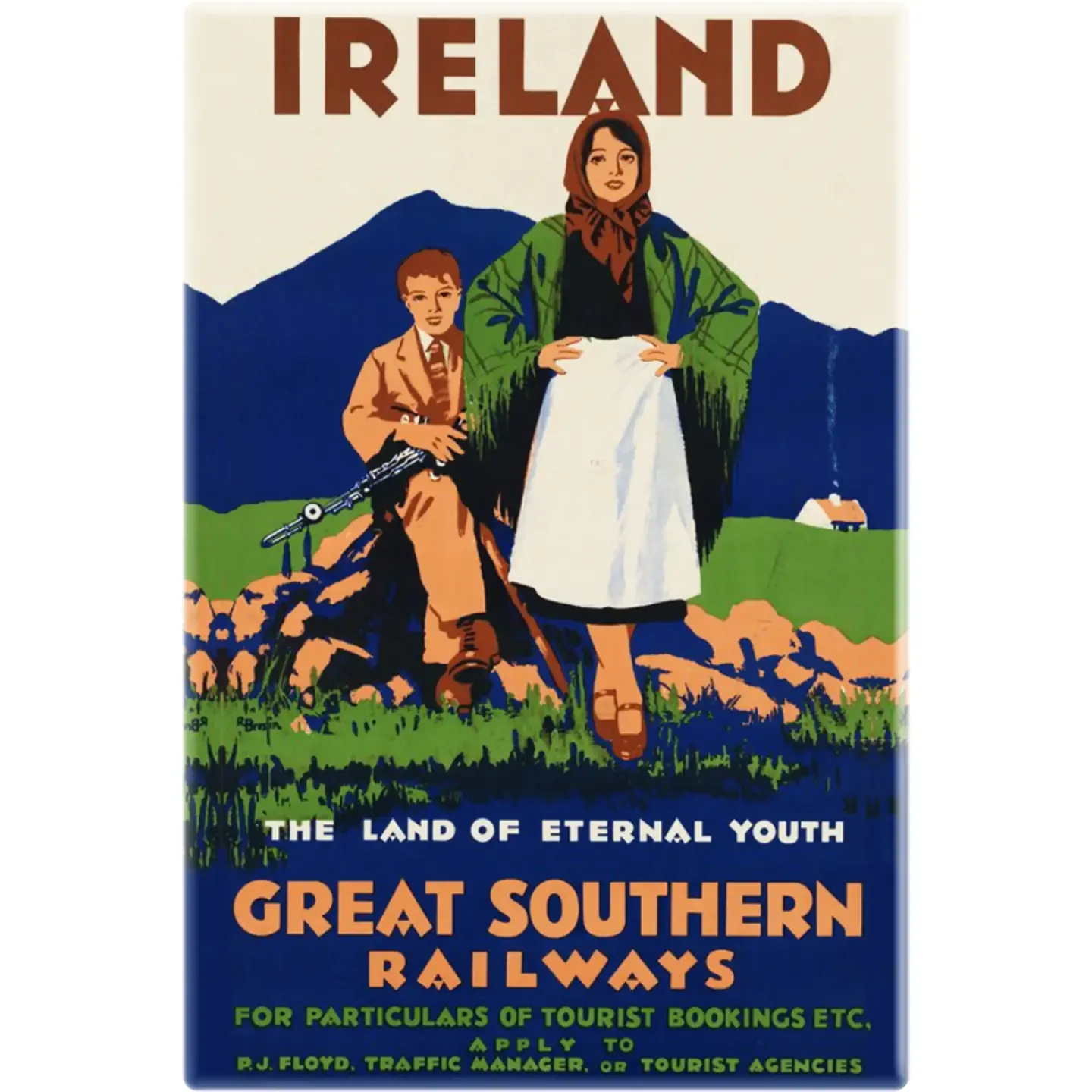 Ireland Eternal Youth 1920s Magnet