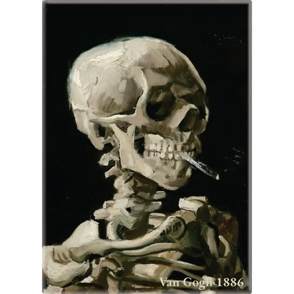 Van Gogh Skull Magnet