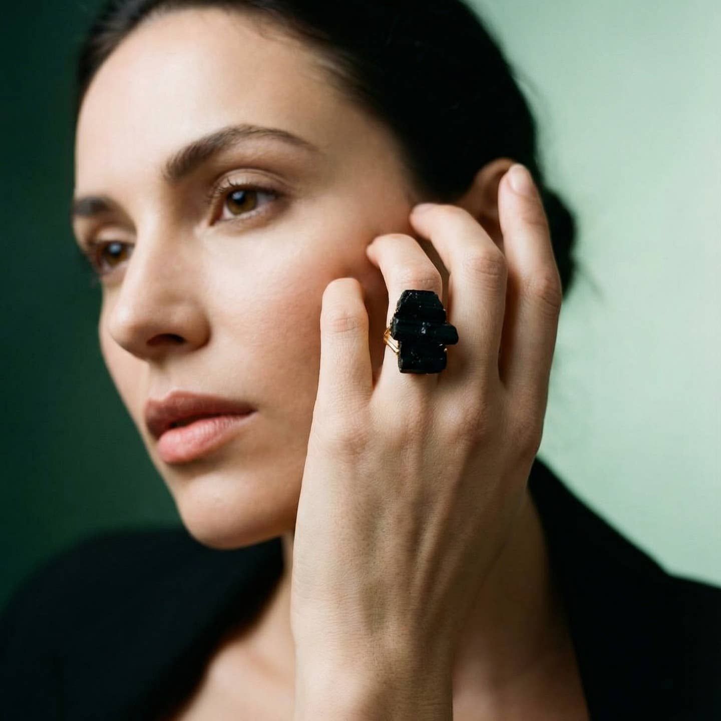 Black Tourmaline Ring