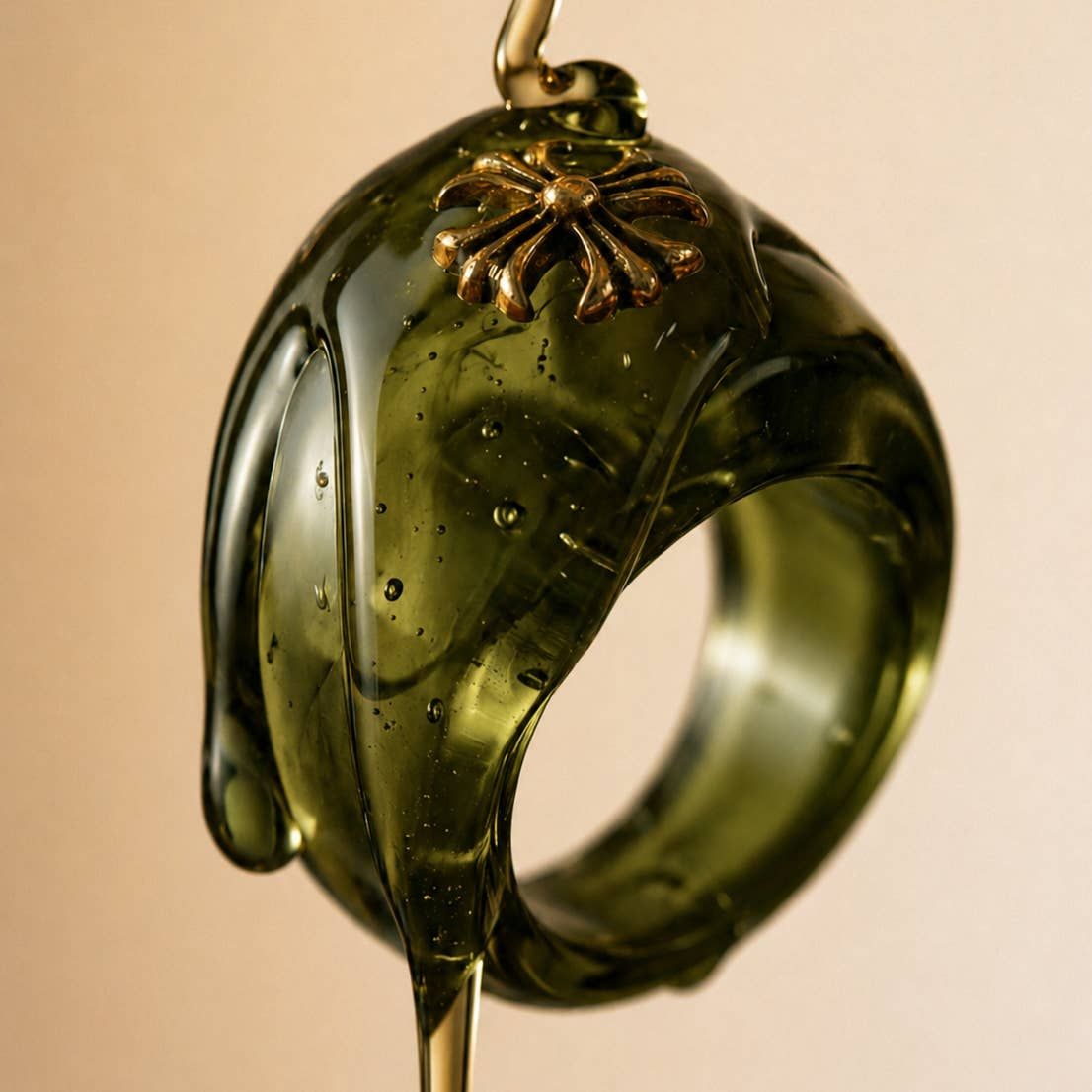 Green Resin Ring