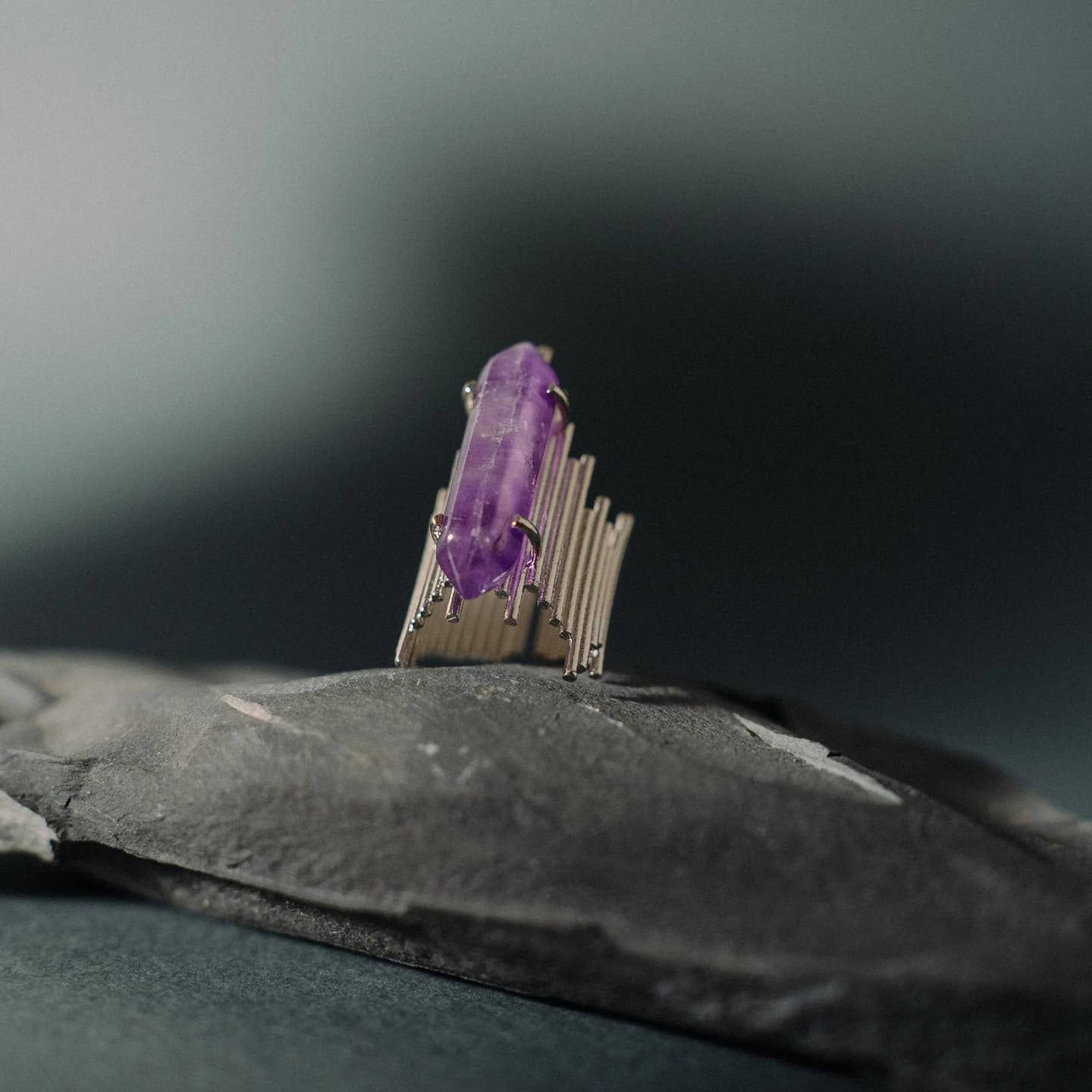 Silver Amethyst Protective Ring