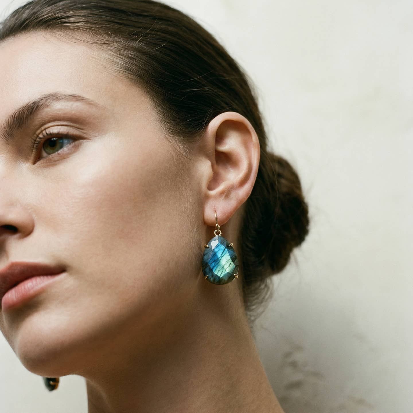 Oval Labradorite Earrings