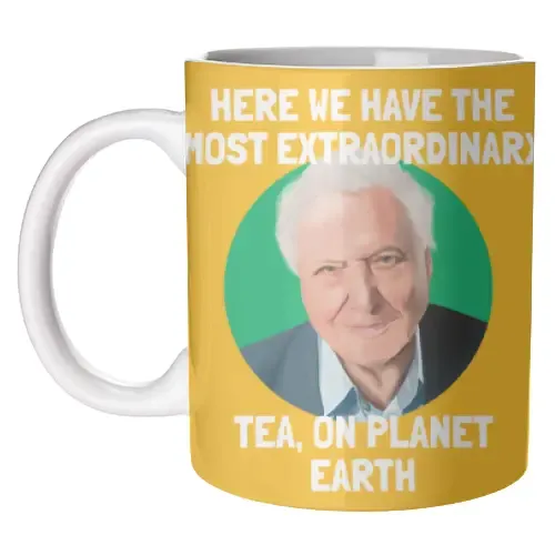 Mugs 'hand illustrated Sir David Attenborough'