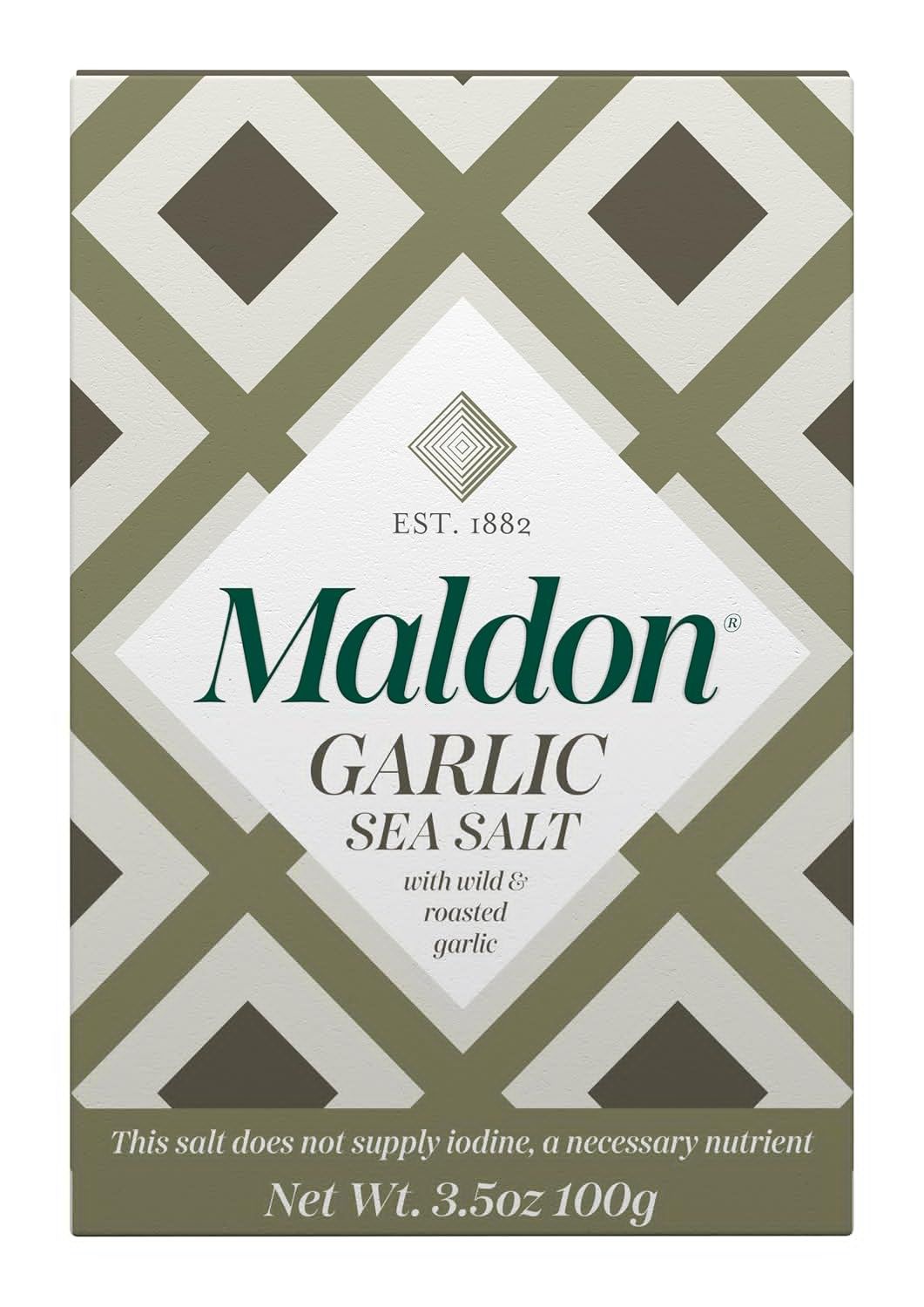 Maldon Garlic Sea Salt  3.5oz                                                                                                                                                                           
