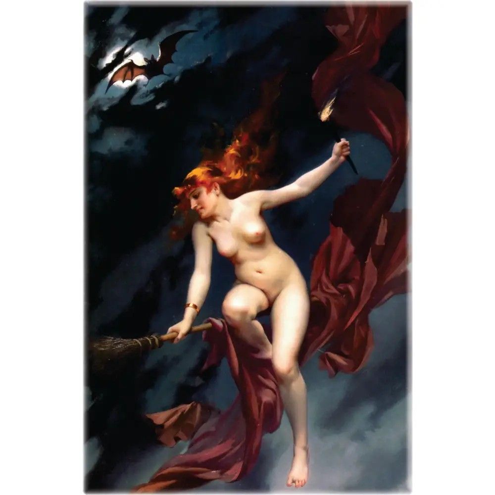 1880  Vintage Sabbath Occult Falero Witches Magnet