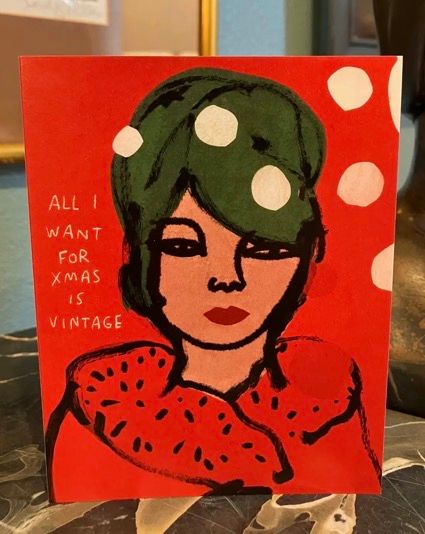 All I Want For Xmas Is Vintage Greeting Card