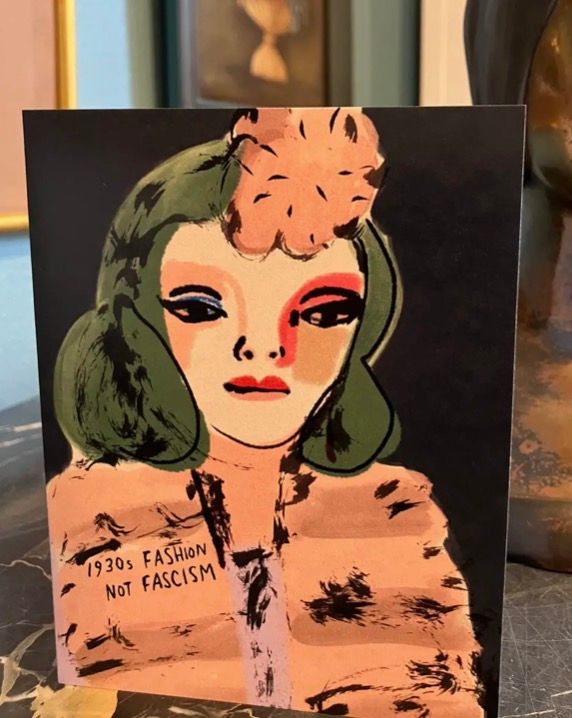 1930's Fashion Not Fascism Greeting Card