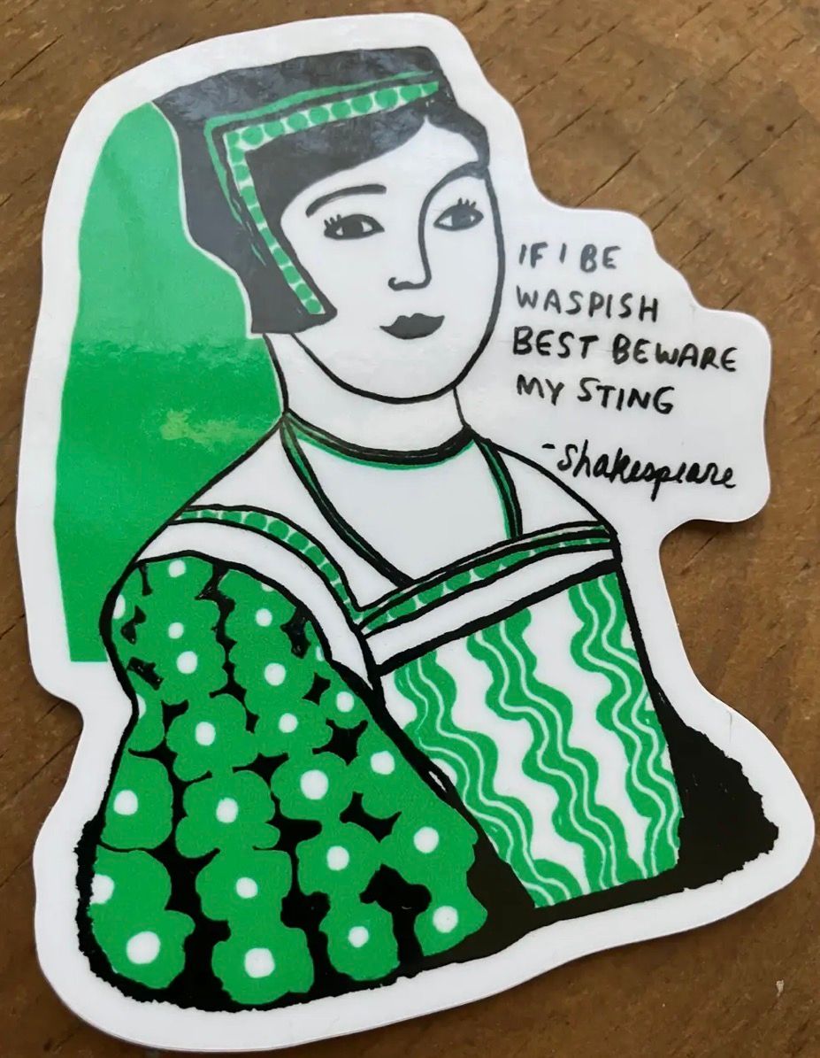 Shakespeare Waspish 3" Vinyl Magnet