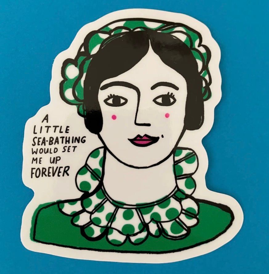 A Little Sea Bathing 3" Vinyl Sticker