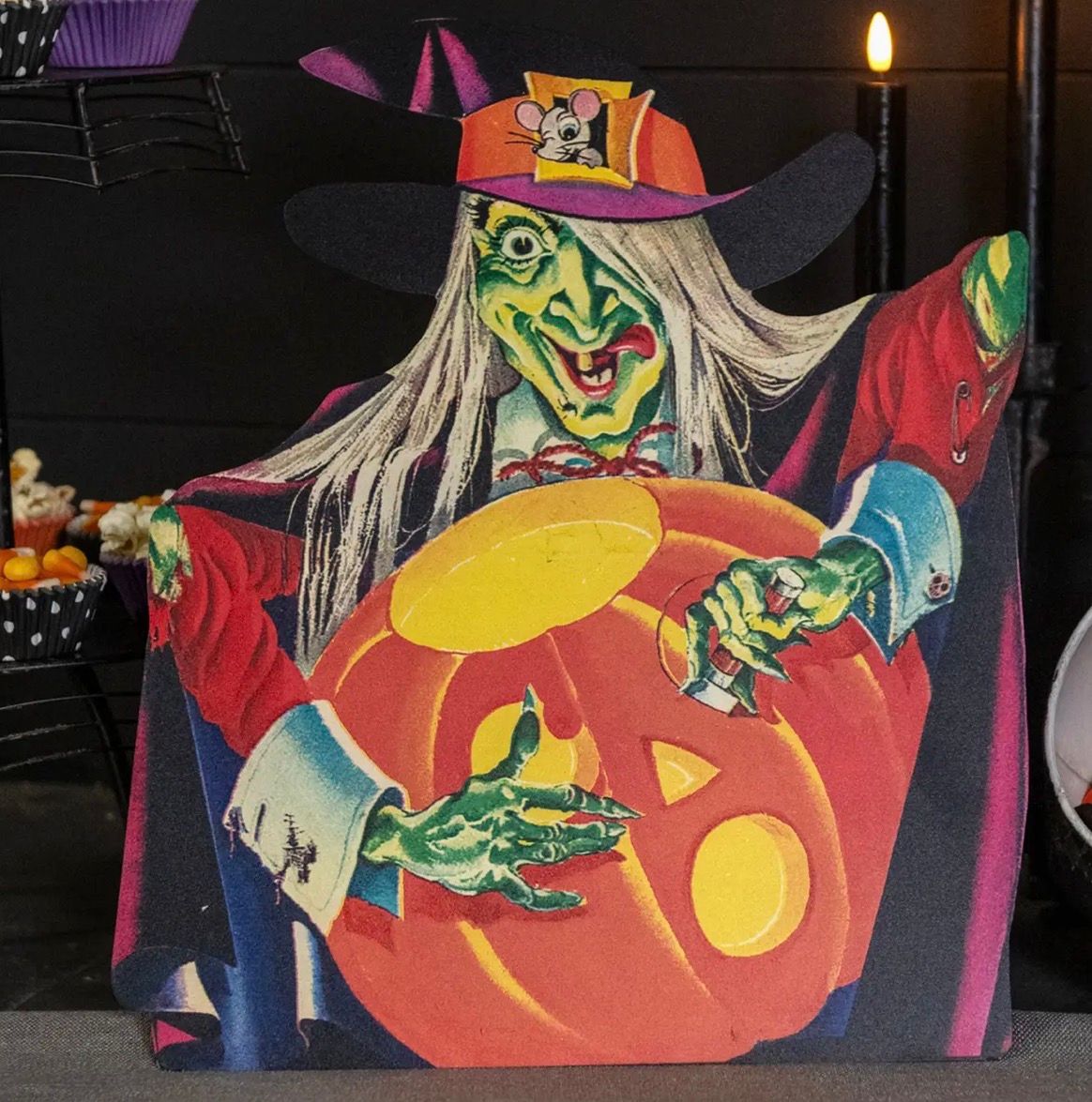 Vintage Wicked Witch Sign