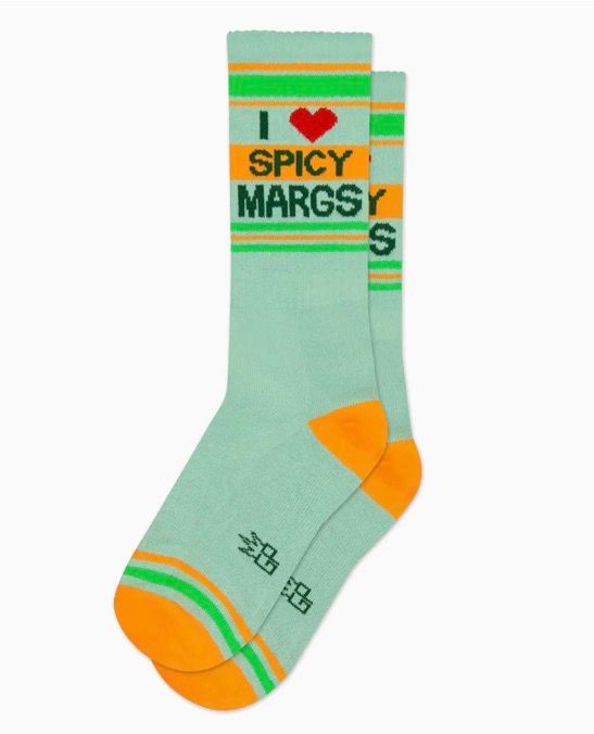 I Love Spicy Margs Gym Crew Socks