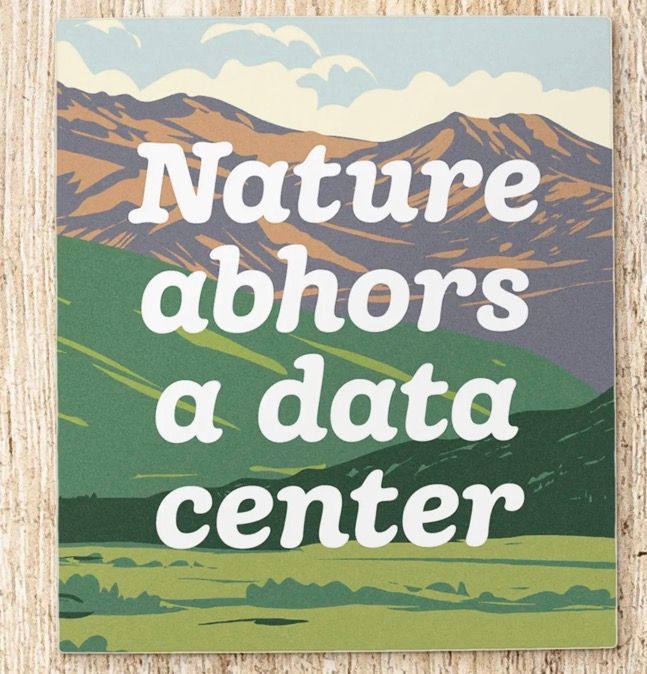 Nature Abhors A Data Center Sticker