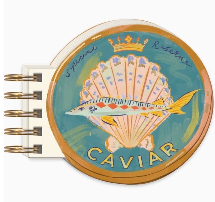 Sip &amp; Savor Caviar Spiral Notepade