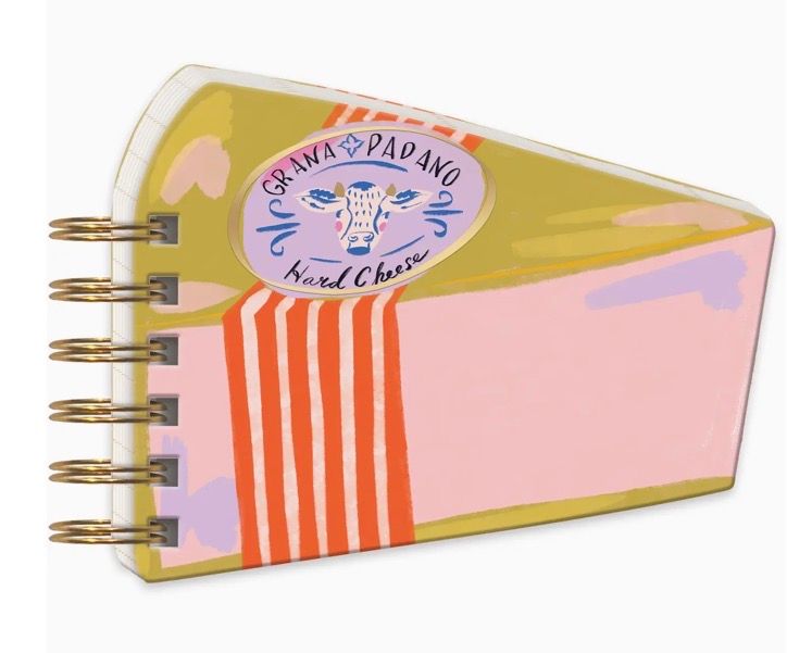 Grana Padana Hard Cheese Spiral Notepad