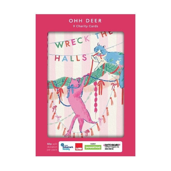 Christmas Critters Wreck The Halls Box Set  of  9 Cards