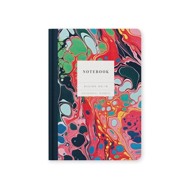 Design No.18 Colourful Marble Hardback Notebook