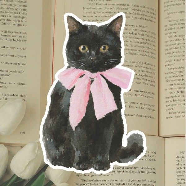 Halloween Black Cat Sitting