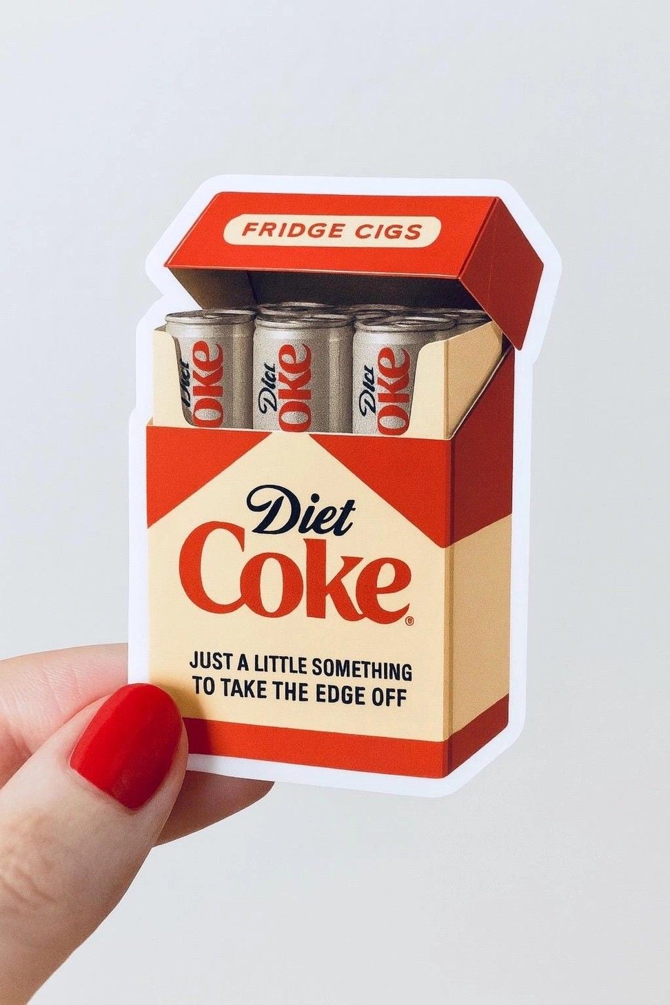 Diet Coke Fridge Cigs Sticker - Matte Vinyl