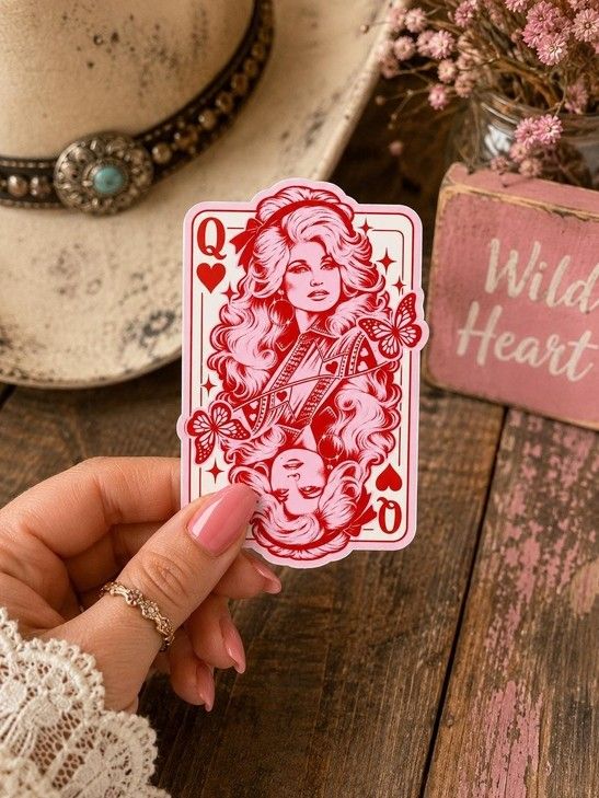 Dolly Parton Queen of Hearts Sticker