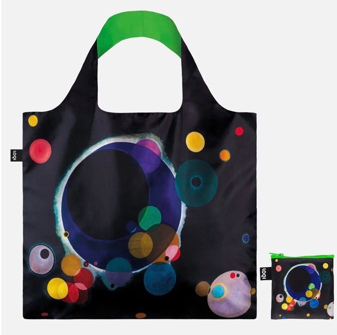 Wassily Kandisky Several Circles Neon Recycled Bag