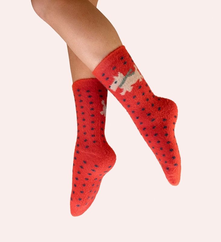 Wooley Westie Dog Fuzzy Socks
