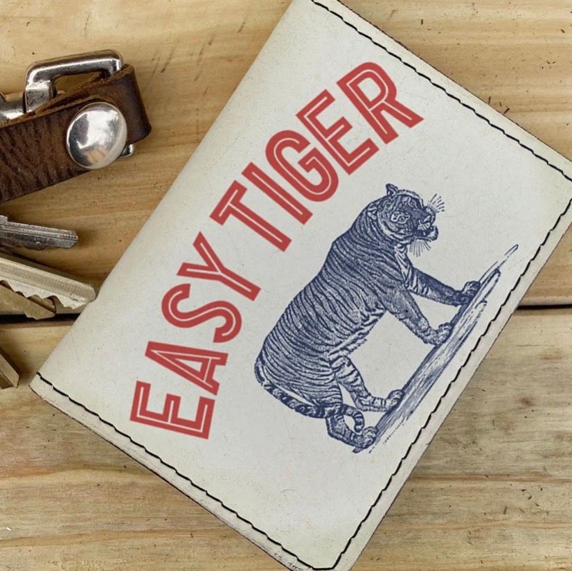 Easy Tiger Leather Vert Cardholder Wallet