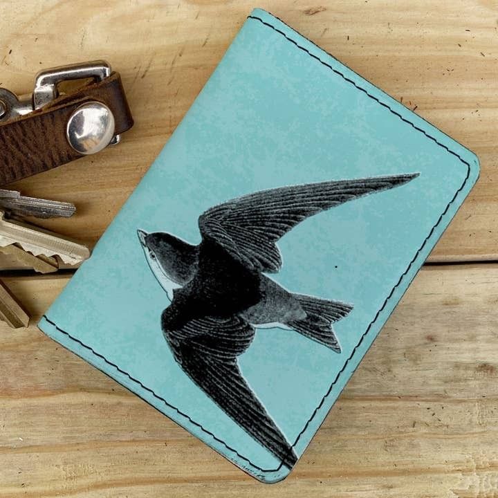 Birds Leather Spectrum Vert Cardholder Wallet