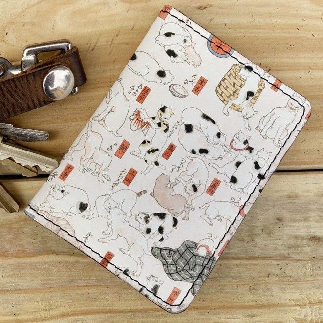 Cats - Leather Spectrum Vert Cardholder Wallet