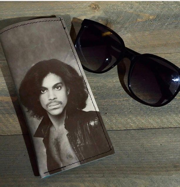 Prince Printed Leather Eyeglass Case