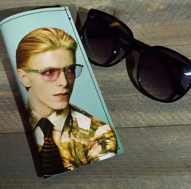 David Bowie - Printed Leather Eyeglasses Case