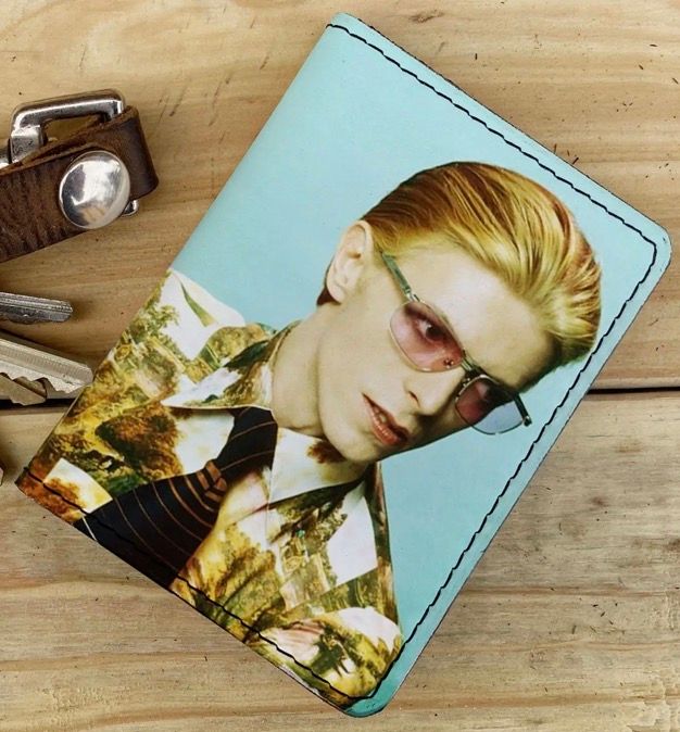 David Bowie - Leather Spectrum Vert Cardholder Wallet