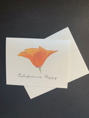 California Poppy Postcard Style A