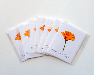 California Poppy Postcard Style C